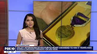 Patriot Plates Purple Heart Ceremony for SSG Wenk-Fox 10 Local Phoenix News